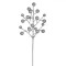 Ramură Decorativă, Model Crăciun, Fructe Cu Glitter Argintiu, 43 cm