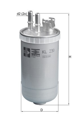 MAHLE KL 230 filtru combustibil foto