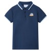 Tricou polo pentru copii, albastru &icirc;nchis, 92, vidaXL