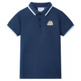 Tricou polo pentru copii, albastru &icirc;nchis, 92 GartenMobel Dekor, vidaXL