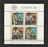 Portugalia, 1980 | Navigaţie: Pinto, Vasco da Gama - CEPT | Bloc 2v - MNH | aph, Istorie, Nestampilat