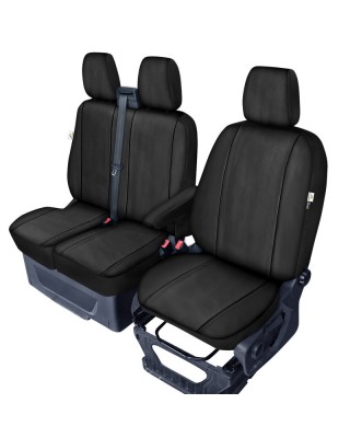 Set huse scaun dedicate Ford Transit 2018-, cu scaune 1+2 locuri, imitatie din piele AutoDrive ProParts foto