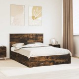 Cumpara ieftin Cadru de pat Stejar fumuriu 150 x 200 cm Lemn prelucrat