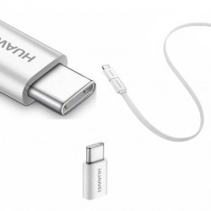 Adaptor USB Type-C: Micro USB (mama) -&amp;amp;gt; USB Type-C (tata), Alb foto