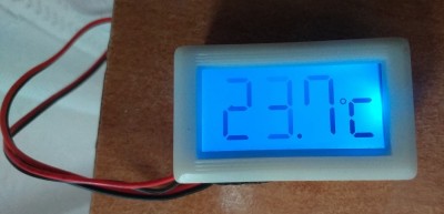 Termometru digital cu display LCD cu ecran iluminat albastru foto