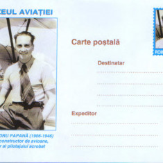 Romania - Intreg postal CP necirculat 2001- Al.Papana,ing.constructor de avioane