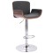 Scaun de bar, gri, material textil - 1