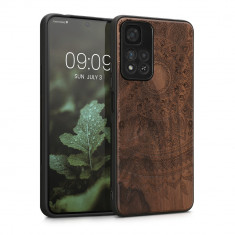 Husa Kwmobile pentru Xiaomi Redmi Note 11 Pro Plus 5G, Lemn, Maro, 58100.05 foto