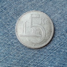 5 Korun 1930 Cehoslovacia argint