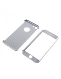 Husa iPhone 6 / 6s IPAKY Protectie Completa Fata Spate, Argintie, Plastic + Folie