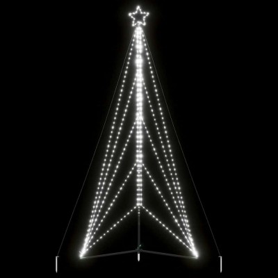 Pom de Crăciun LED 615 LED-uri Alb Rece 404,5 cm foto