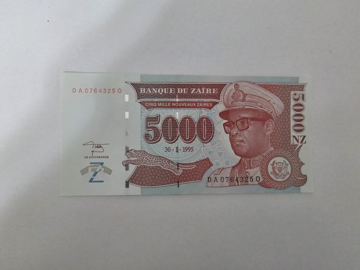 Zaire 5000 Zaires 1995 Noua