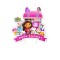Topper Gabby&#039;s Dollhouse pentru tort REDQUIT, roz