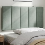VidaXL Pernă tăblie de pat, Hanko, gri deschis, 100 cm, catifea 374655