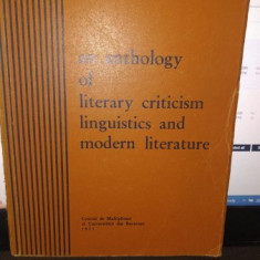 An anthology of literary criticism linguistics and modern literature - Conf.dr.D.Chitoran , Asist.L.Deac , Asist.M.Mociornita