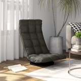 VidaXL Scaun de podea pivotant, gri &icirc;nchis, material textil