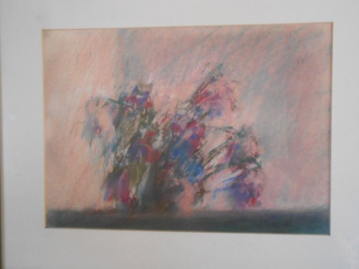 Constantin Daradici (1948-2017), Flori, guasa, 30x20 cm, semnat verso, inramat