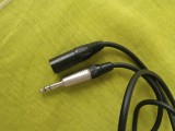 Cablu audio profesional cu 2 conectori unul XLR tata si celalalt Jack 6,mm tata