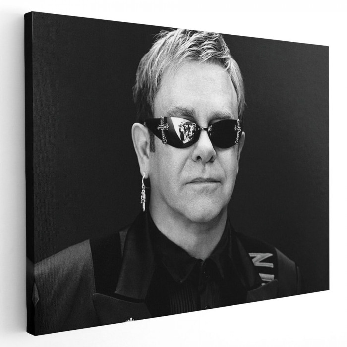Tablou afis Elton John cantaret 2292 Tablou canvas pe panza CU RAMA 30x40 cm
