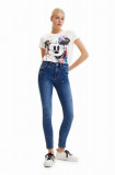 Desigual jeansi x Disney femei medium waist