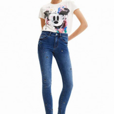 Desigual jeansi x Disney femei medium waist