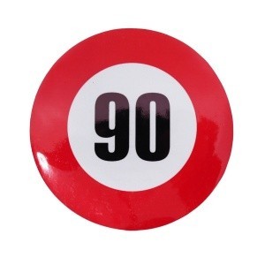 Autocolant Reflectorizant Limită Viteză 90 km/h &ndash; &Oslash;12 cm