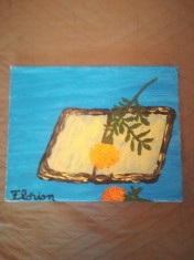 TABLOU PE PANZA CU SASIU NOU 24X30 CM CRAITA PRET 20 LEI PICTOR FLORIAN