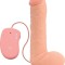 Vibrator cu Ventuza Real Rapture Emotii Adanci, Multispeed, PVC, Natural, 28.5 cm