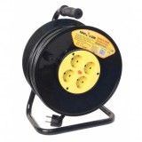 Prelungitor electric 230 V, pe tambur, 25 m, 4 prize, 3x1.5mmp, IP20, Makalon