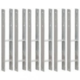 VidaXL Ancore de gard, 6 buc., argintiu, 8x6x60 cm, oțel galvanizat