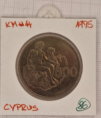 Cyprus, Cipru, 500 mils 1975, KM#44, Hercules Coin foto