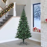 Cumpara ieftin Pom de Craciun artificial pre-iluminat cu 300 LED Verde 240 cm