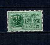 Ljubljana 1944, ocupatia germana - Marca expres, supratipar pe Italia, neuzat