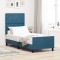 vidaXL Cadru de pat cu headboard Albastru &icirc;nchis 80 x 200 cm Catifea 3344841