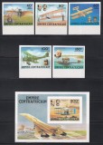 Centrafricana 1978 - Istoria aviației, Serie NDT +Colita NDT + 5 Colite DE LUX NDT, SET COMPLET, PA, F.RARE, 4 POZE, MNH