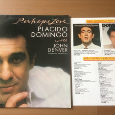 placido domingo john denver perhaps love 1981 disc vinyl lp muzica usoara VG+