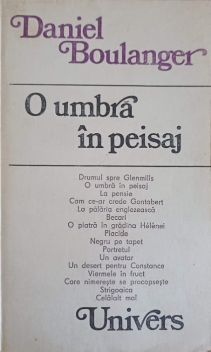 O UMBRA IN PEISAJ-DANIEL BOULANGER