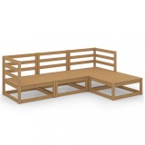 vidaXL Set mobilier de grădină, 4 piese, maro miere, lemn masiv de pin