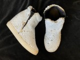 Sneakers ghete dama sport casual platforme ascunse aurii / negre albe / argintii