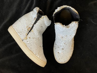 Sneakers ghete dama sport casual platforme ascunse aurii / negre albe / argintii foto