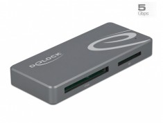 Cititor de carduri USB-C pentru CFast / SD + HUB, Delock 91754