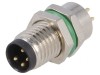 Conector M8 4-Pin pentru Montare pe Panou cu Piuliță Frontală