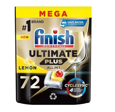 finish Ultimate Plus Lamaie 72 Tablete Detergent Masina Spalat Vase foto