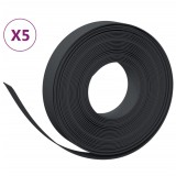 Cumpara ieftin Borduri de gradina, 5 buc, negru, 10 m 10 cm, polietilena