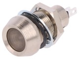 Lampă LED Galbenă 12VDC &Oslash;12,7mm IP67 Alamă