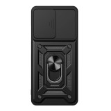 Husa telefon compatibila realme c67 4g, slide &amp; snap premium, magnetic ring holder, negru