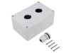 KRADEX Carcasa Pilot ABS 2 Orificii Gri Deschis 78x118x55mm Diametru Montaj 22mm