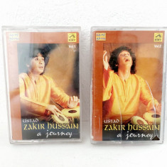 Ustad Zakir Hussain* – A Journey, 2 casete audio (Vol 1 +2), originale, Saregama