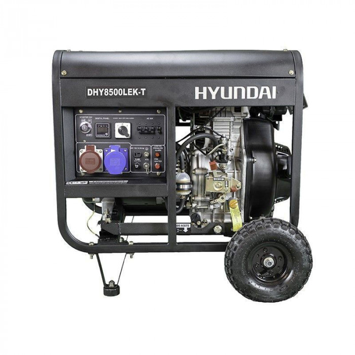 Generator de curent trifazat cu motor diesel HYUNDAI dhy8500lek-t HardWork ToolsRange
