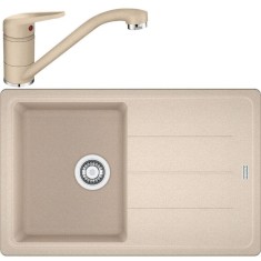 Pachet chiuveta bucatarie MRG 611-62 + Baterie Novara Plus Avena